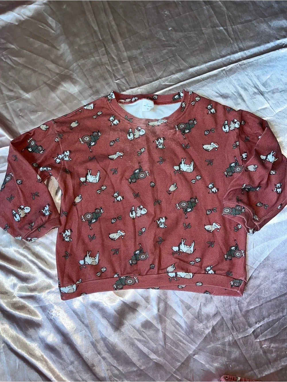 Kids Red Tractor & Animal Pajama Set